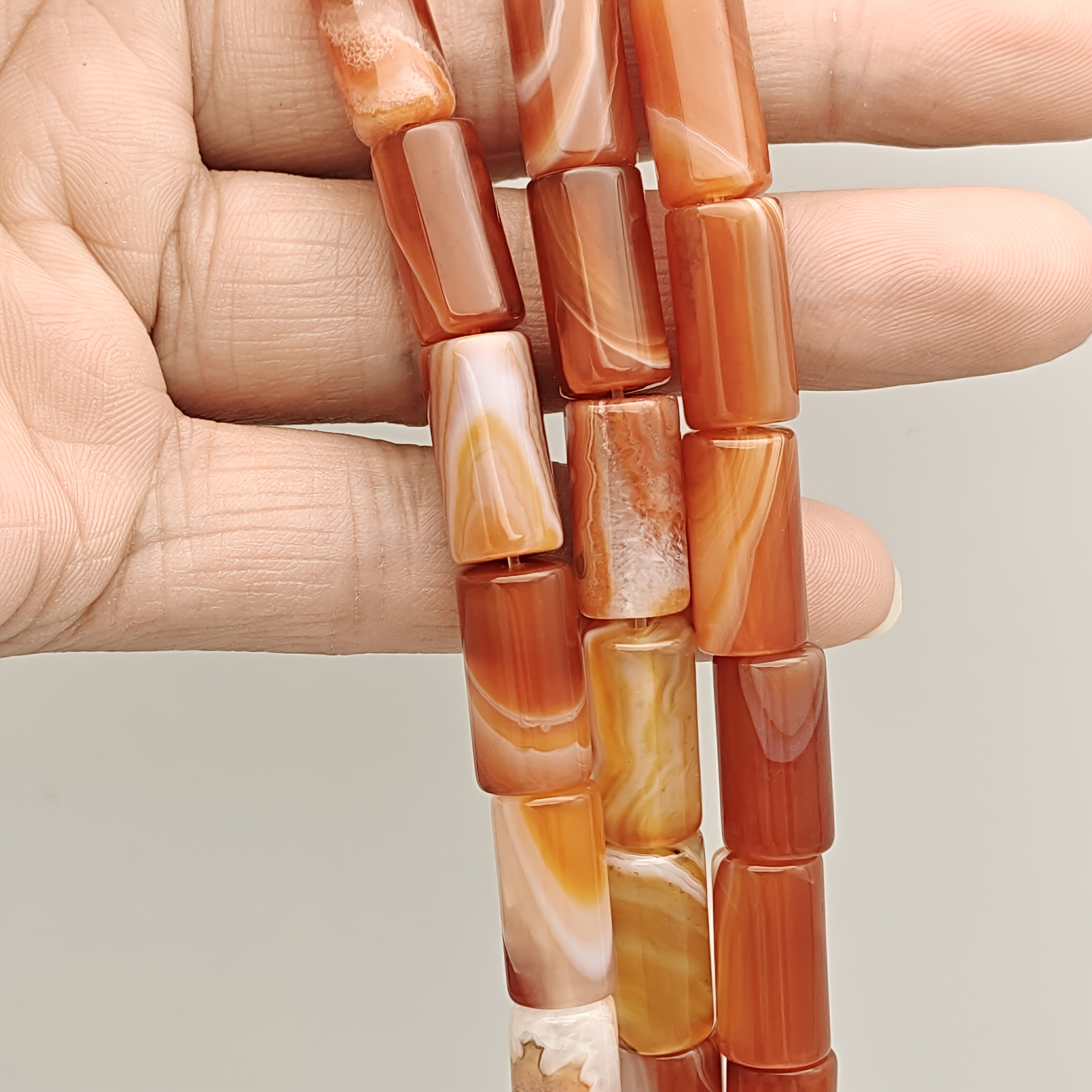 Coffee-Colored Agate Beads for Jewelry Creation